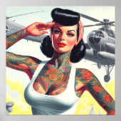  Tattoo pinup Poster (Voorkant)