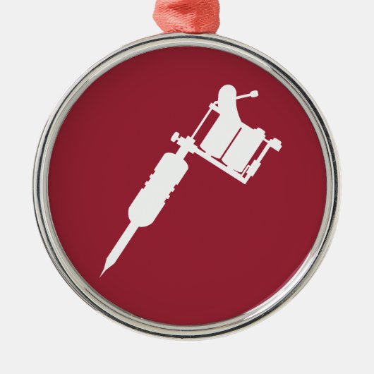 tattoo pistool metalen ornament (Voorkant)