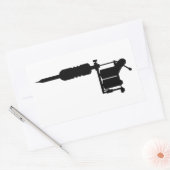 tattoo pistool rechthoekige sticker (Envelop)