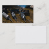 Tattoo pistool visitekaartje, kleur visitekaartje (Voorkant / Achterkant)