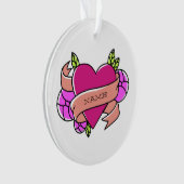 Tattoo: Polka Dots Flowers Fun Ornament (voorkant)