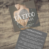 Tattoo Professional Photo Aftercare Instructions Vierkante Visitekaartje