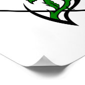 Tattoo rode rozenrood poster (Hoek)