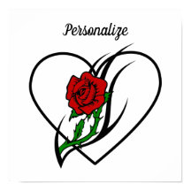 Tattoo rode rozenrood