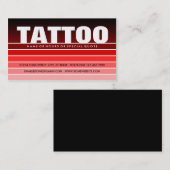 tattoo rood staal visitekaartje (Voorkant / Achterkant)