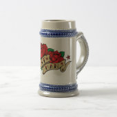 Tattoo Roos Best Man Wedding Favor Stein Bierpul (Voorkant rechts)
