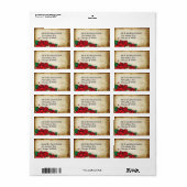Tattoo Roos bruiloft label (Full Sheet)