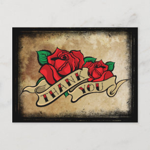 Tattoo Roos Dank u Briefkaart