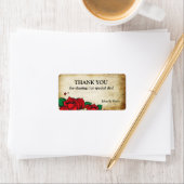 Tattoo Roos dank u bruiloft label (Insitu)