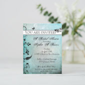 Tattoo Roos en Fluers Bridal Shower Invitation Uitnodiging Briefkaart (Staand voorkant)