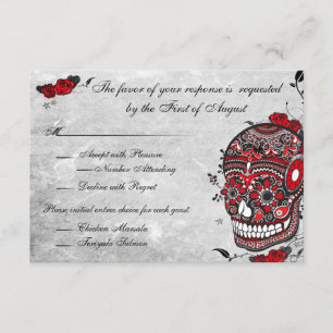 Tattoo Roos & Fluers Muerte Skull-kaart Kaart