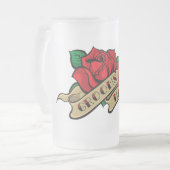 Tattoo Roos Groomsman Wedding Favor Beer Mok (Voorkant links)
