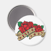 Tattoo Roos Mum Illustratie Magneet (Voorkant / Achterkant)