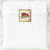 Tattoo Roos Rockabilly Urban Dank u zegels (Tas)