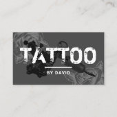 Tattoo Roos Tattoo Pistool Typografie Visitekaartje (Voorkant)