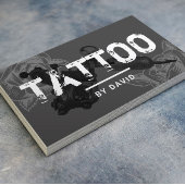 Tattoo Roos Tattoo Pistool Typografie Visitekaartje