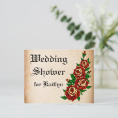 Tattoo Roos Vrijgezellenfeest Kaart (Staand voorkant)