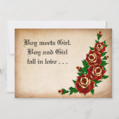 Tattoo Roos Weddenschap Kaart (Voorkant)