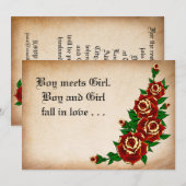 Tattoo Roos Weddenschap Kaart (Voorkant / Achterkant)