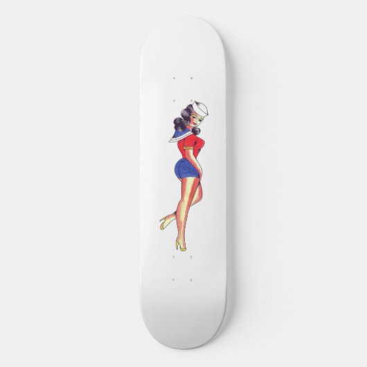 Tattoo Sailor Girl Skateboard (Voorkant)