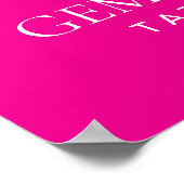 Tattoo salon Poster - Custom Zwart roze (Hoek)