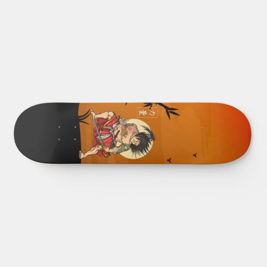 Tattoo Samurai Warrior Persoonlijk Skateboard (Horizontaal)