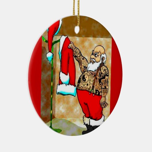 tattoo santa-versiering keramisch ornament (Rechts)