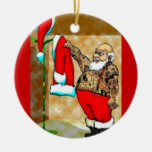 tattoo santa-versiering keramisch ornament (Voorkant)