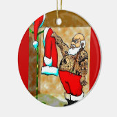 tattoo santa-versiering keramisch ornament (Links)