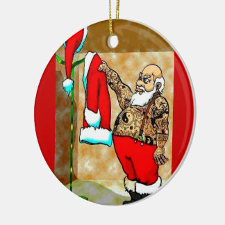 tattoo santa-versiering keramisch ornament