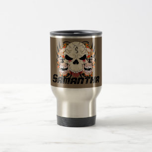 Tattoo Schedel 15 oz. Roestvrij staal Travel Mug C Reisbeker