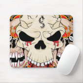 Tattoo schedel acht bal gepersonaliseerde mousepad muismat (Met muis)