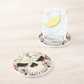 Tattoo schedel acht Ball Flame Fire Dragon Onderze Zandsteen Onderzetter (Zijkant)