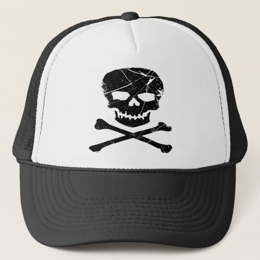 Tattoo schedel en kruisBotten Trucker Pet (Voorkant)