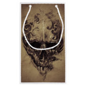 Tattoo schedel over  papier klein cadeauzakje (Achterkant)