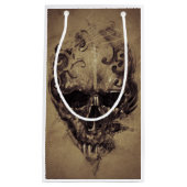 Tattoo schedel over  papier klein cadeauzakje (Voorkant)