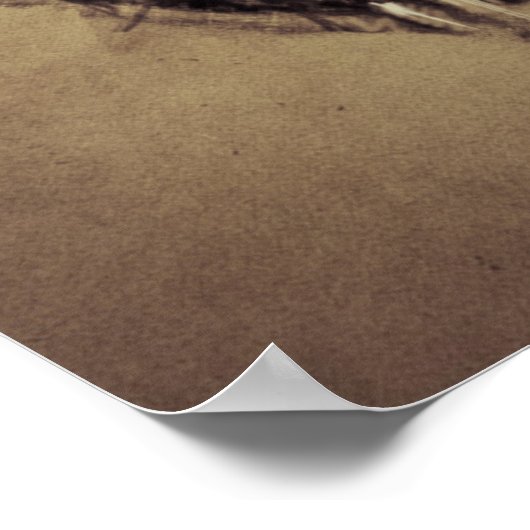 Tattoo schedel over  papier poster (Hoek)