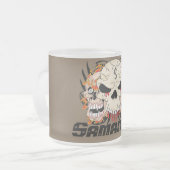 Tattoo Schuif acht gevroren glazen koffiebeker Mok (Voorkant links)