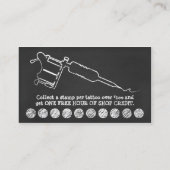TATTOO SHOP CHALK loyaliteitsprogramma (3 stippen) Klantenkaartje (Achterkant)