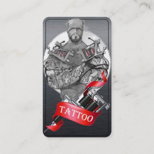 Tattoo Sjabloon Business Car Visitekaartje (Voorkant)