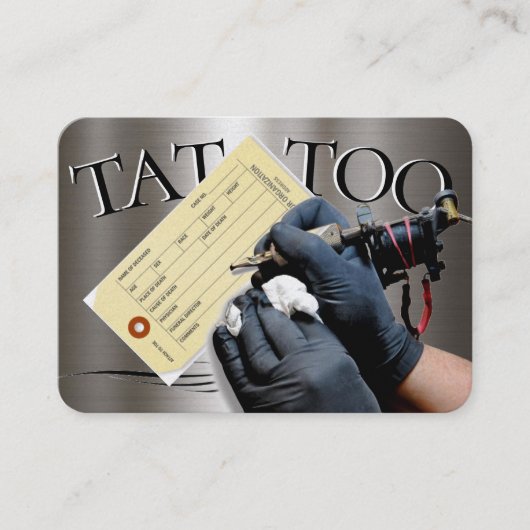 Tattoo Sjabloon Mighty, 3,5 x 2,5-inch Business Ca Visitekaartje (Voorkant)