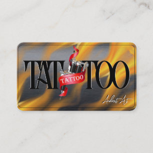 Tattoo Sjabloon Mighty, 3,5 x 2,5-inch Business Ca Visitekaartje
