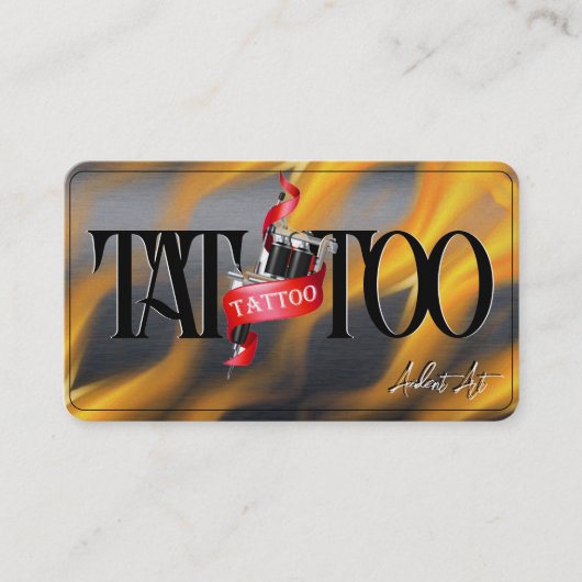 Tattoo Sjabloon Mighty, 3,5 x 2,5-inch Business Ca Visitekaartje (Voorkant)