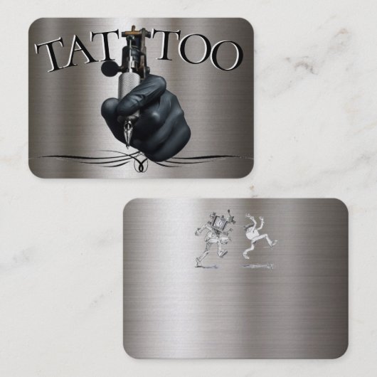 Tattoo Sjabloon Mighty, 3,5 x 2,5 inch Visitekaartje (Voorkant / Achterkant)