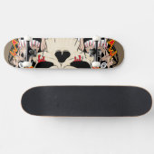 Tattoo Skull Acht Ball Old School Skateboard (Horizontaal)