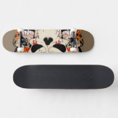 Tattoo Skull Acht Ball Old School Skateboard (Horizontaal)