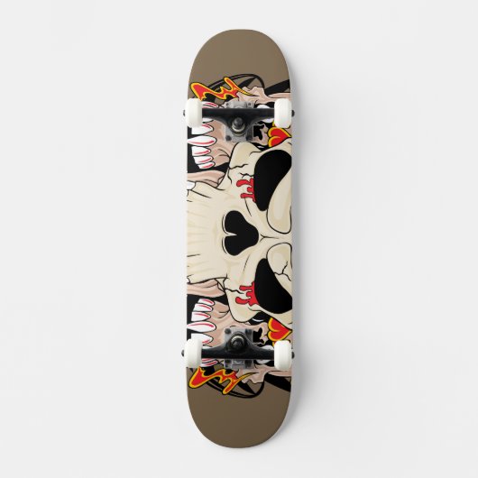 Tattoo Skull Acht Ball Old School Skateboard (Voorkant)