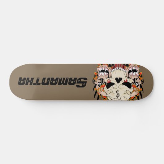 Tattoo Skull Eight Ball Comp Skateboard (Horizontaal)