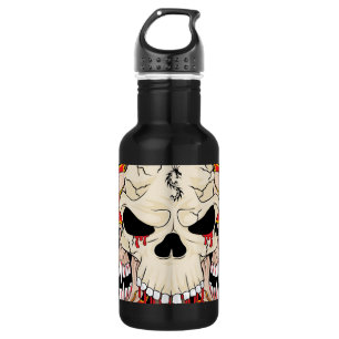 Tattoo Skull Eight Ball Flame 32 oz. Waterfles