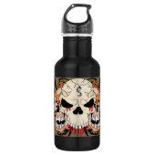 Tattoo Skull Eight Ball Flame 32 oz. Waterfles (Voorkant)